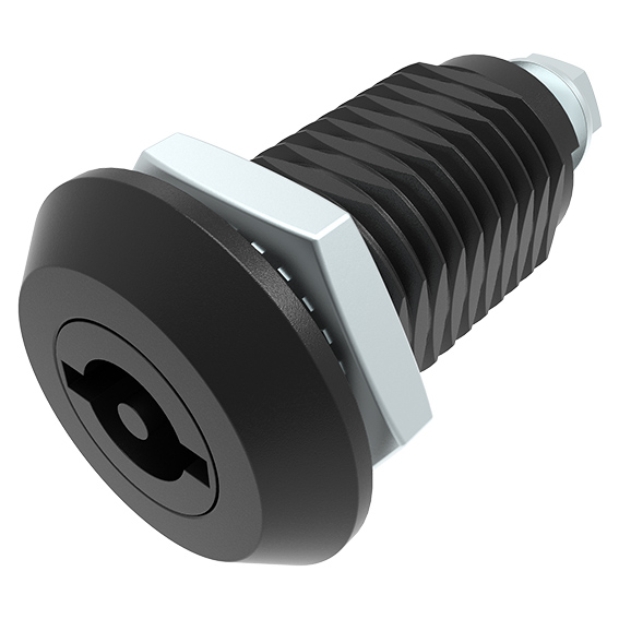 Cuarto de Vuelta con Carcasa Extendida 22.5 / 40, en Zamak Recubierto de Polvo Negro