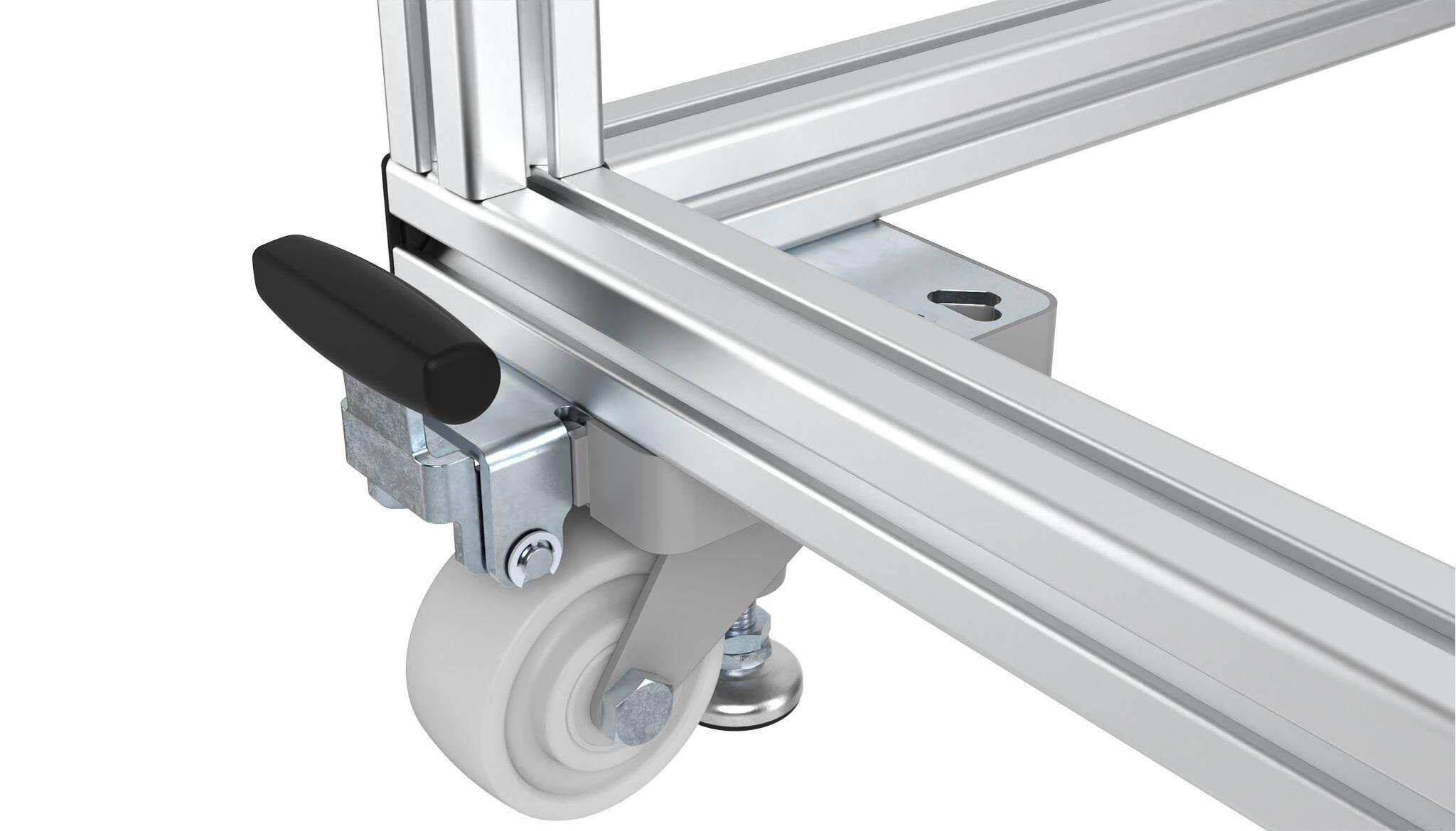 Swivel and Fixed Casters with Lifting Foot