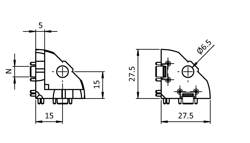 3-way Connection Angle I 30