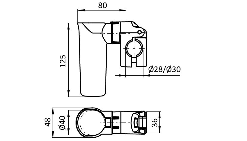 Werkzeugköcher FX D50 für Rundrohre D28 / D30