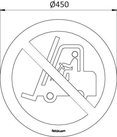 No Forklift Traffic Floor Sign