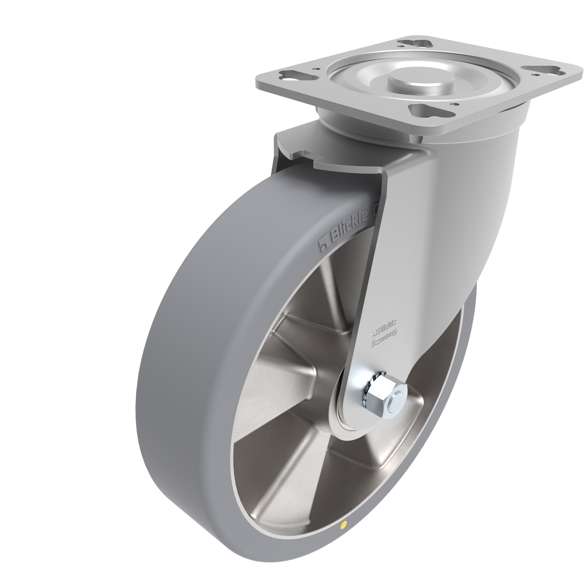 Heavy-duty Swivel Caster Ø 200 with Mounting Plate 40 / 45 098S200EH129105ESD – product image