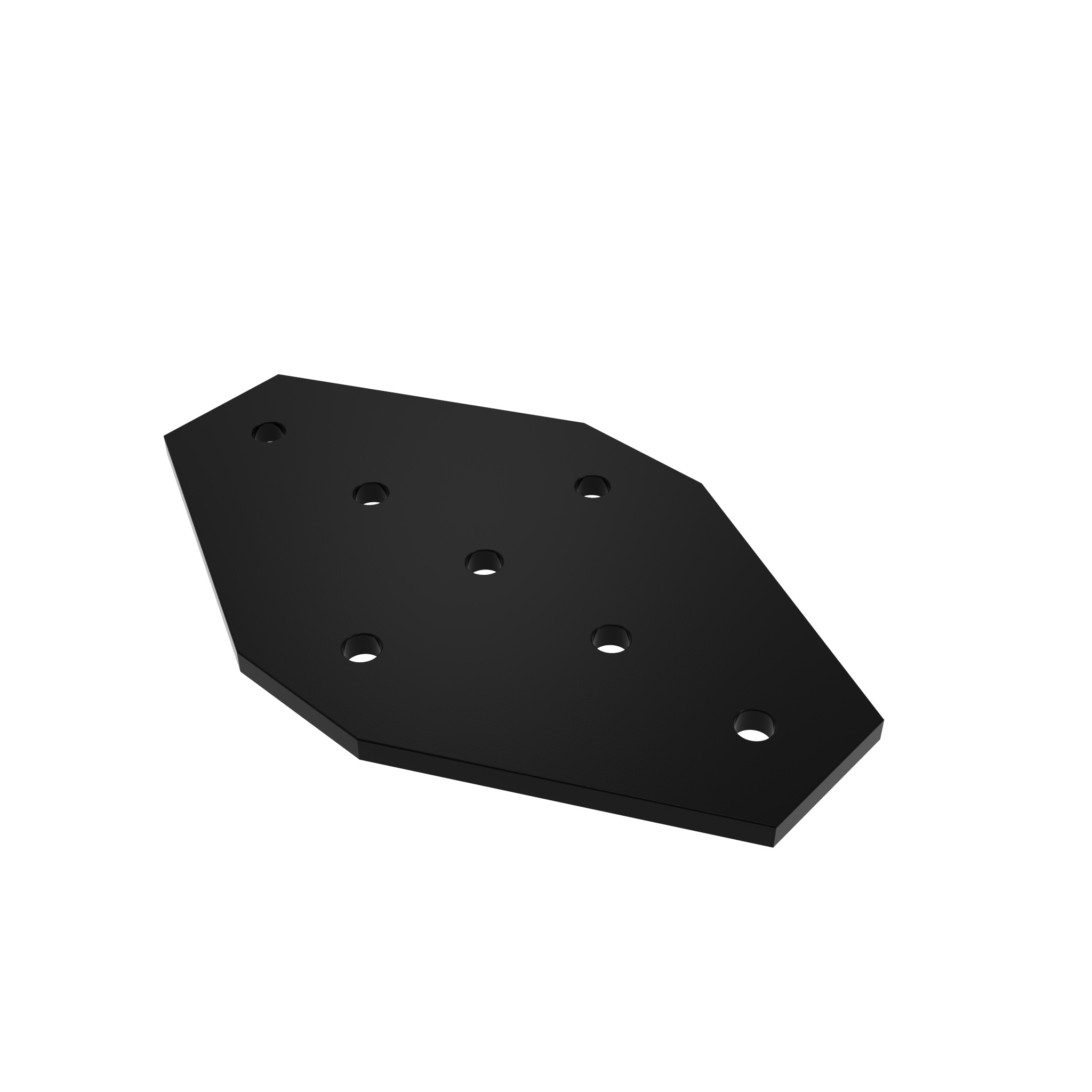 ECO-Verbinderplatte AL X 7-Loch, 1 Nut 093EVX114190S – Produktabbildung