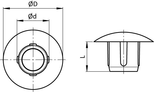 Cover Cap for Boreholes – technical drawing