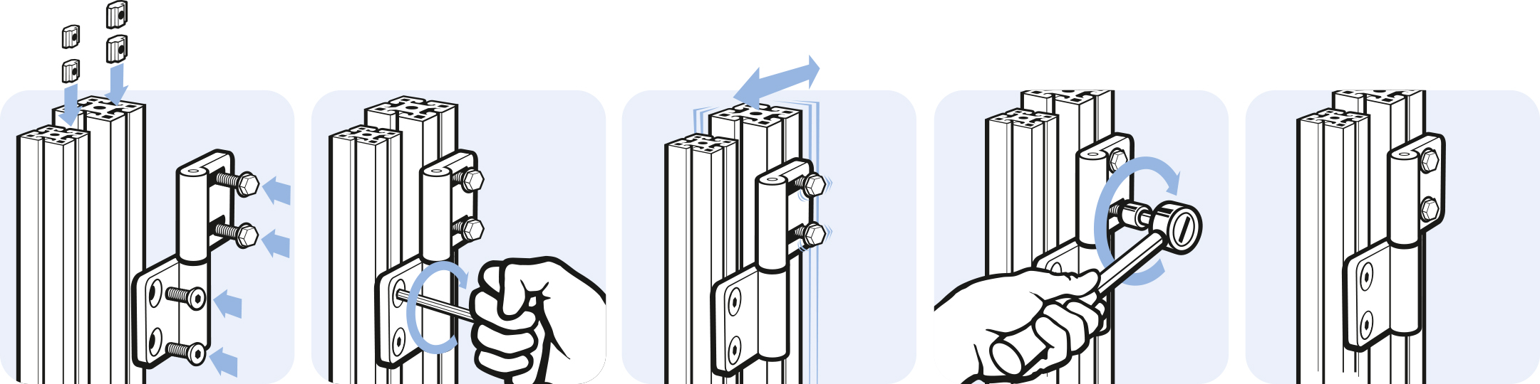 Heavy Aluminum Hinge (Set)