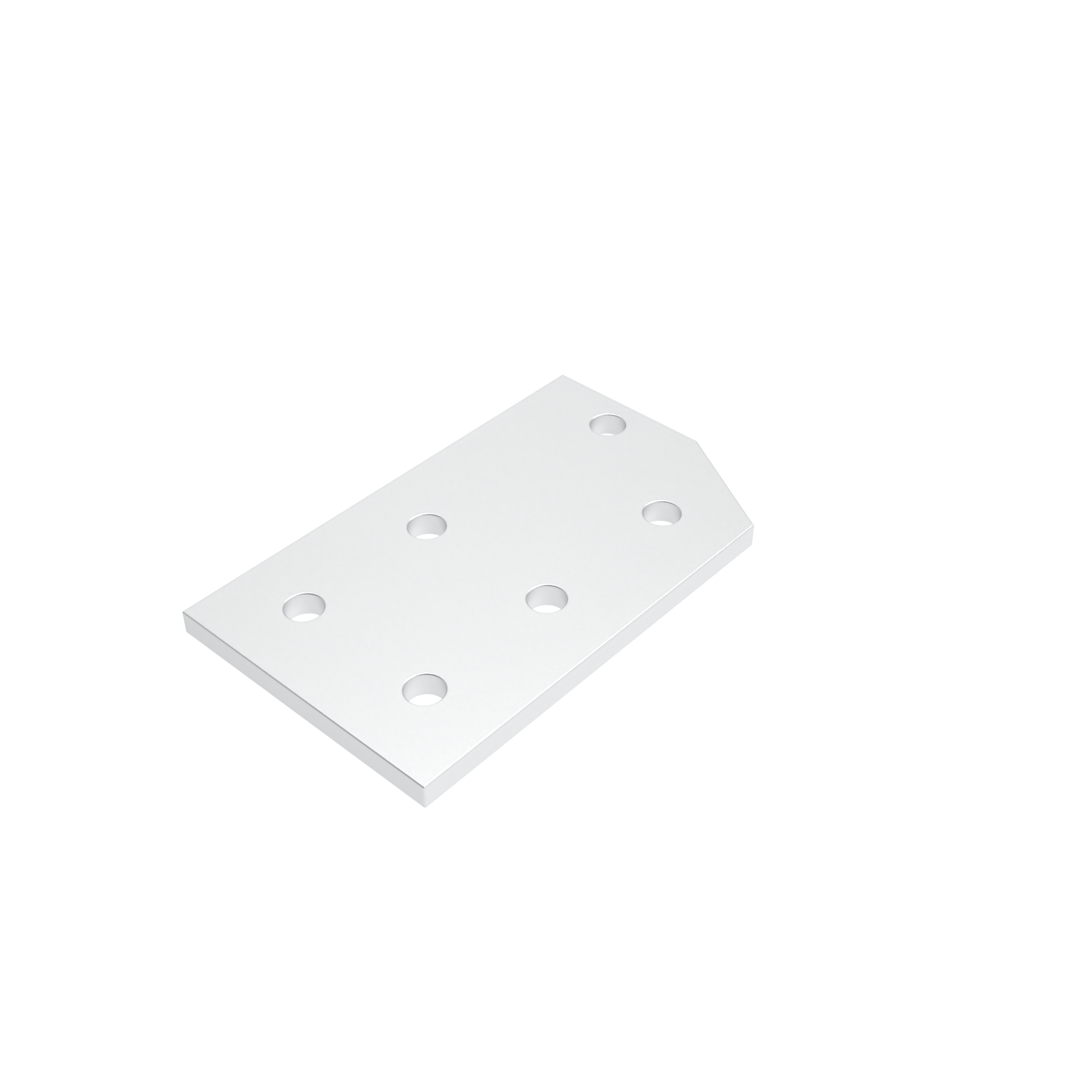 ECO-Verbinderplatte AL 30° 6-Loch, 1 Nut x 2 Nuten 093EVG76127S01 – Produktabbildung