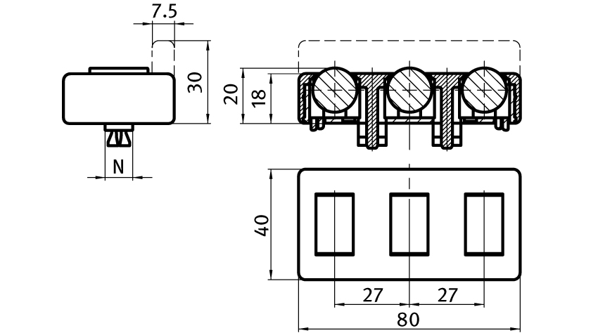 Bloc galets, clippable