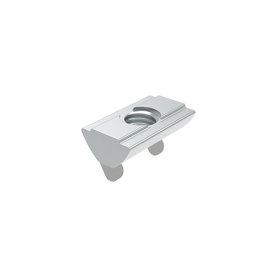 Ecrou basculant 13,5 x 7,2 mm avec languette ressort