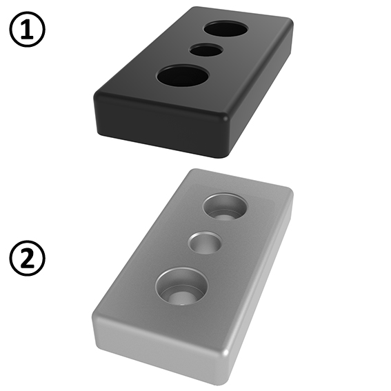 Transport and Base Plate ZN 50 x 100, Powder Coated