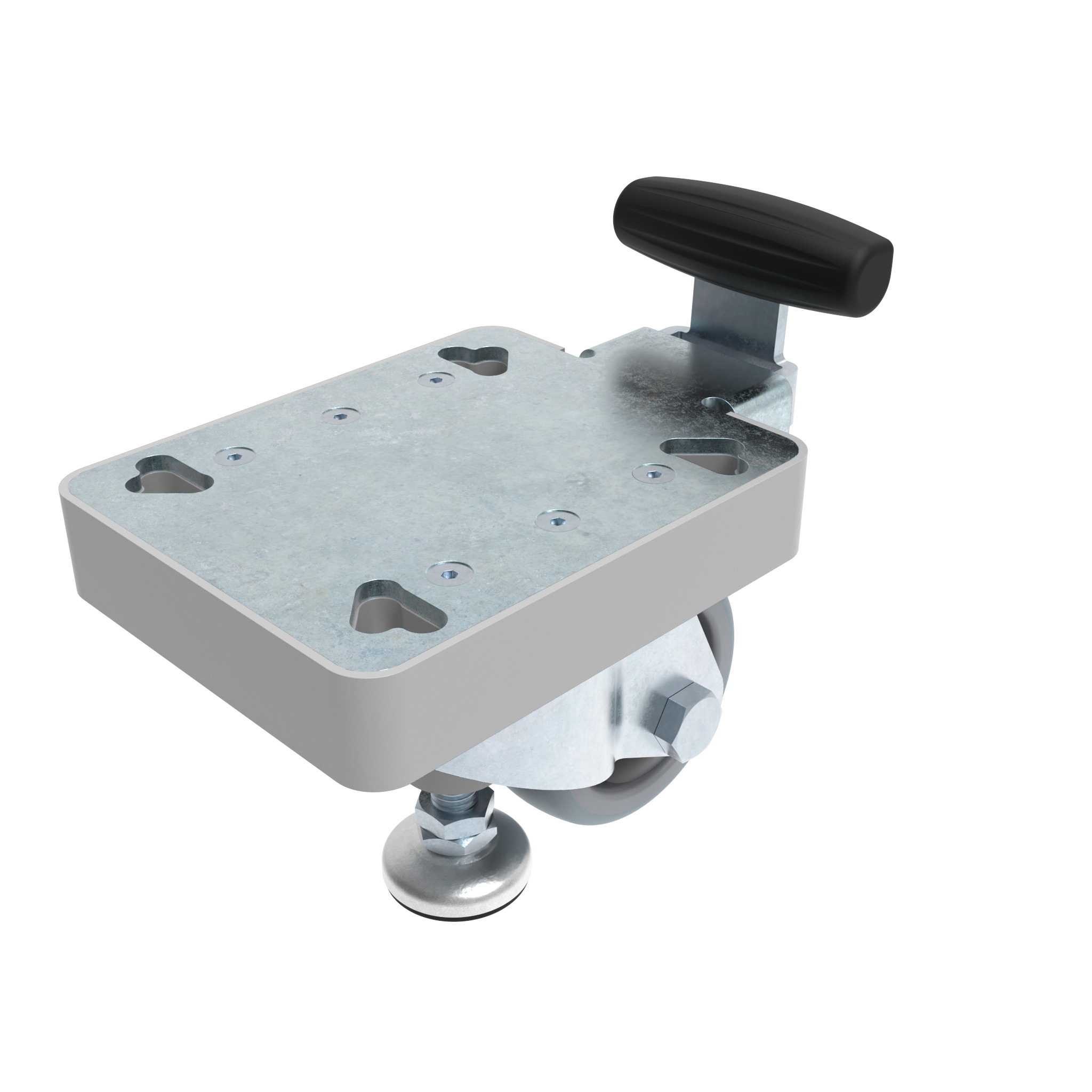 Rueda giratoria con pata elevadora 098LF080UF134110 – imagen del producto