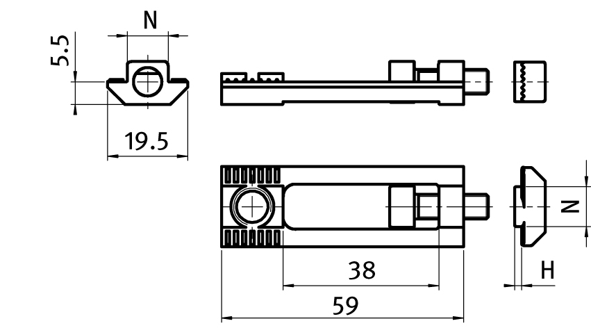 Milling Connector, Slot 10 (Set)
