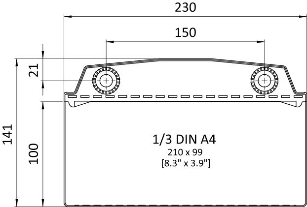 Magnetic Visual Pocket 1/3 DIN A4 Portrait - 8.3" x 3.9"
