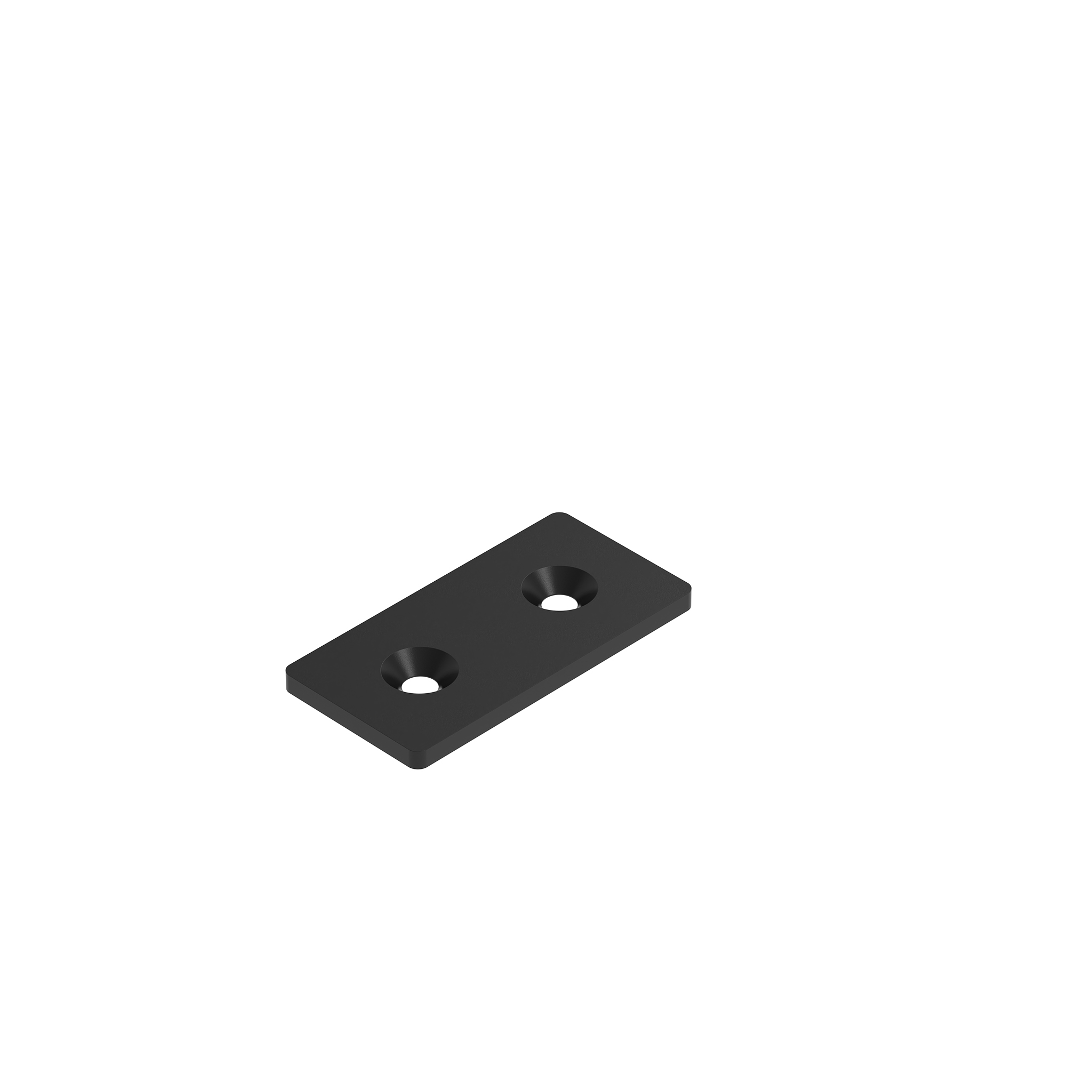 Verbinderplatte ST rechteckig 2-Loch, 1 Nut 093V4590S – Produktabbildung