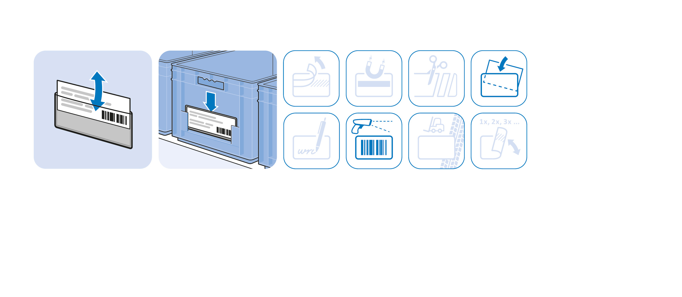 Oben offene KANBAN-Hülle 200 x 67