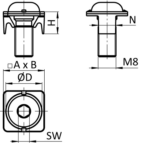 Schraubenverbinder I PA (Set)