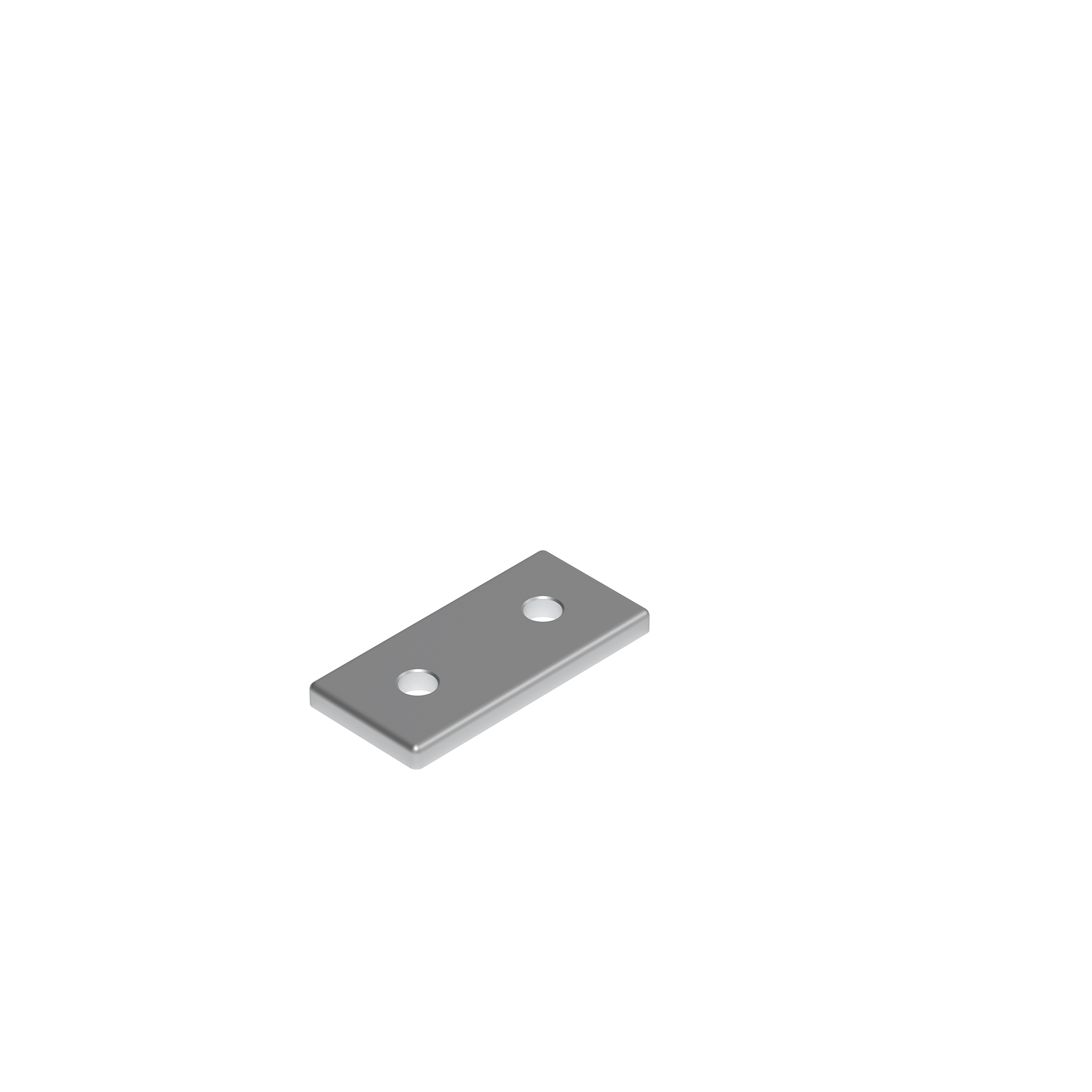 Connection Plate AL Rectangular 2 Hole, 1 Slot Version 093VA4080 – product image