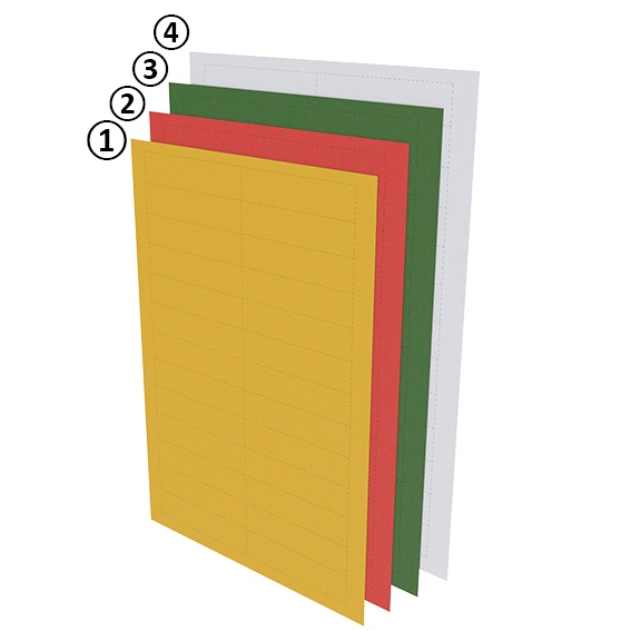 Etiquette pour fenètre de boîtes à fiches