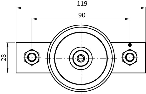 Bearing Kit PA 1 Roller Slot Ø 14 for C-slide Profile I (Set)