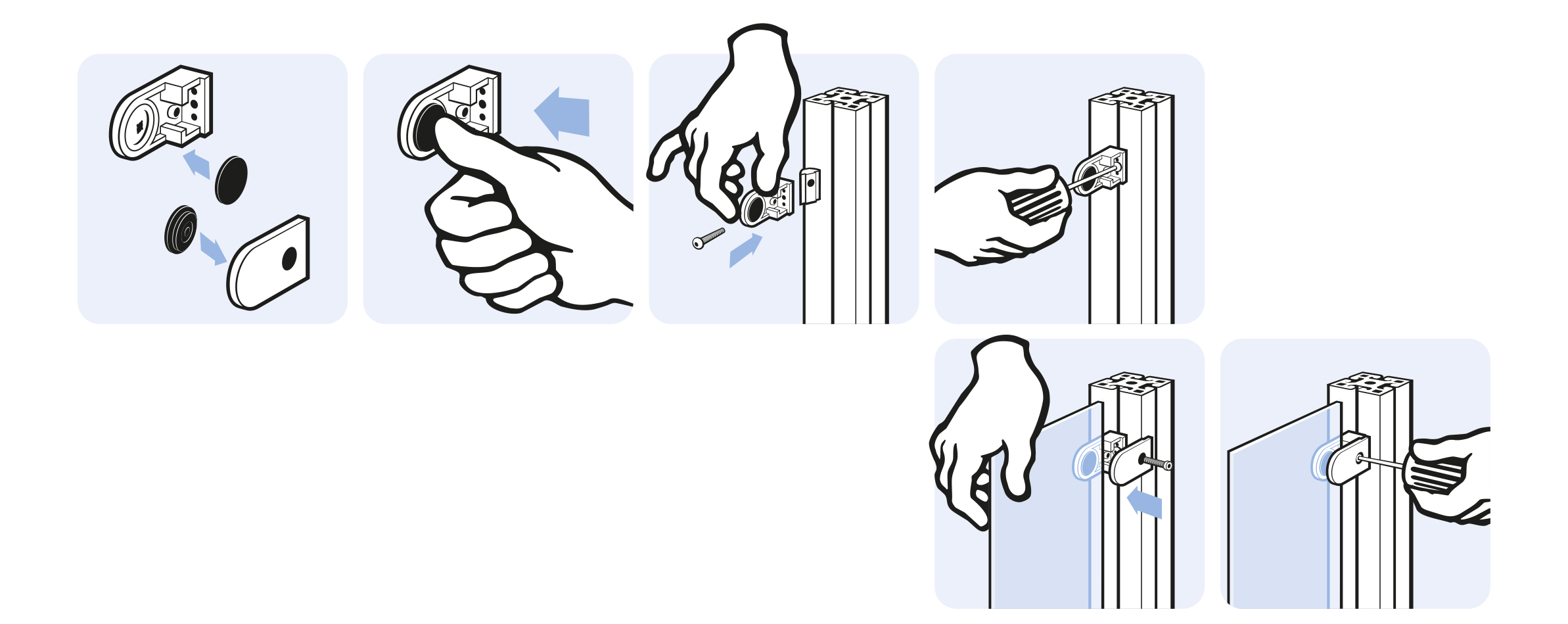 Glass Panel Clamp (Set)