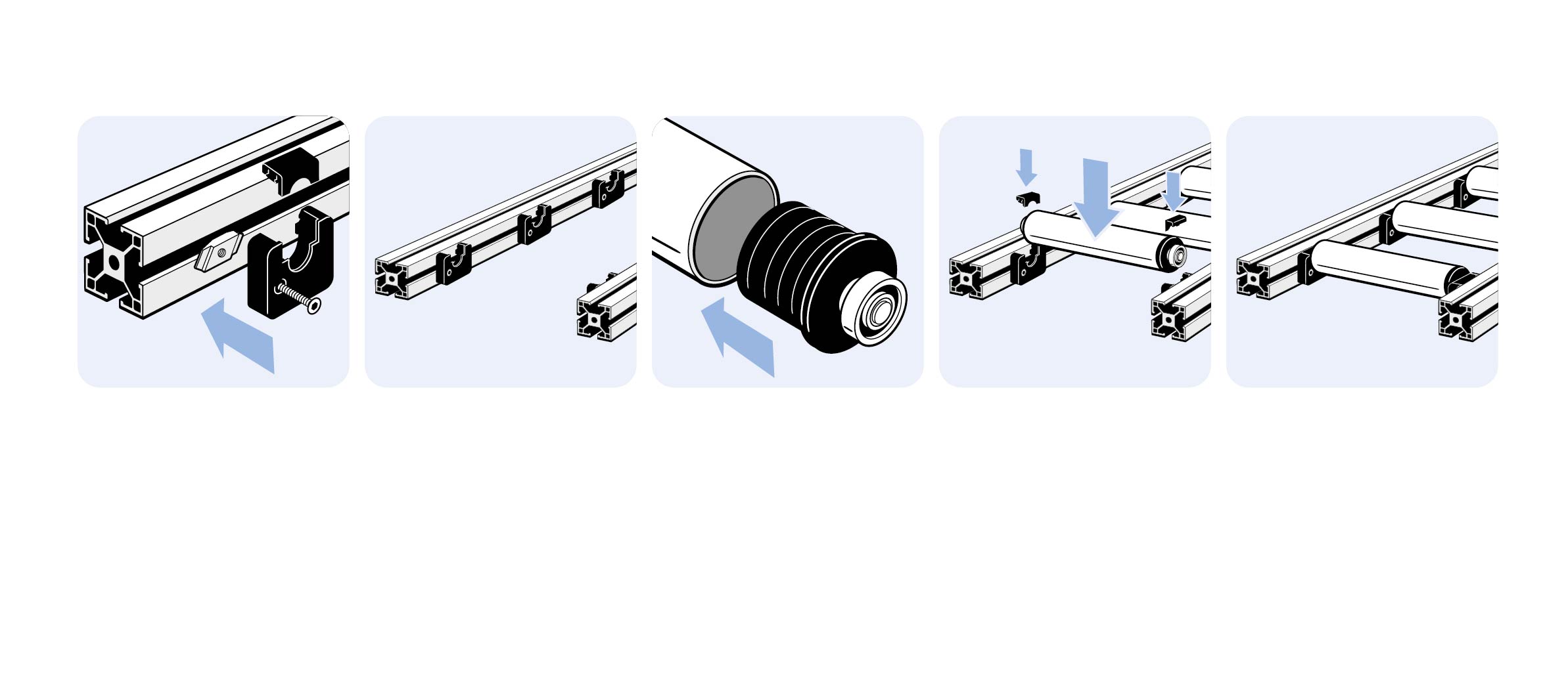 Bearing block for support roller I D32 (Set)