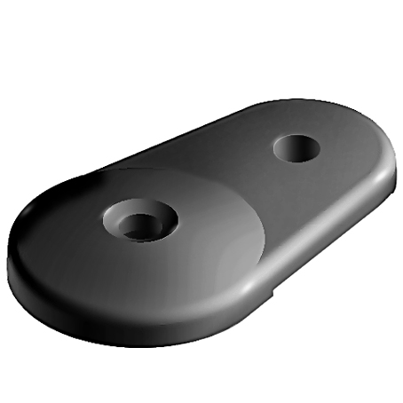 Embase étendue 80 ZN pour Pieds pivot