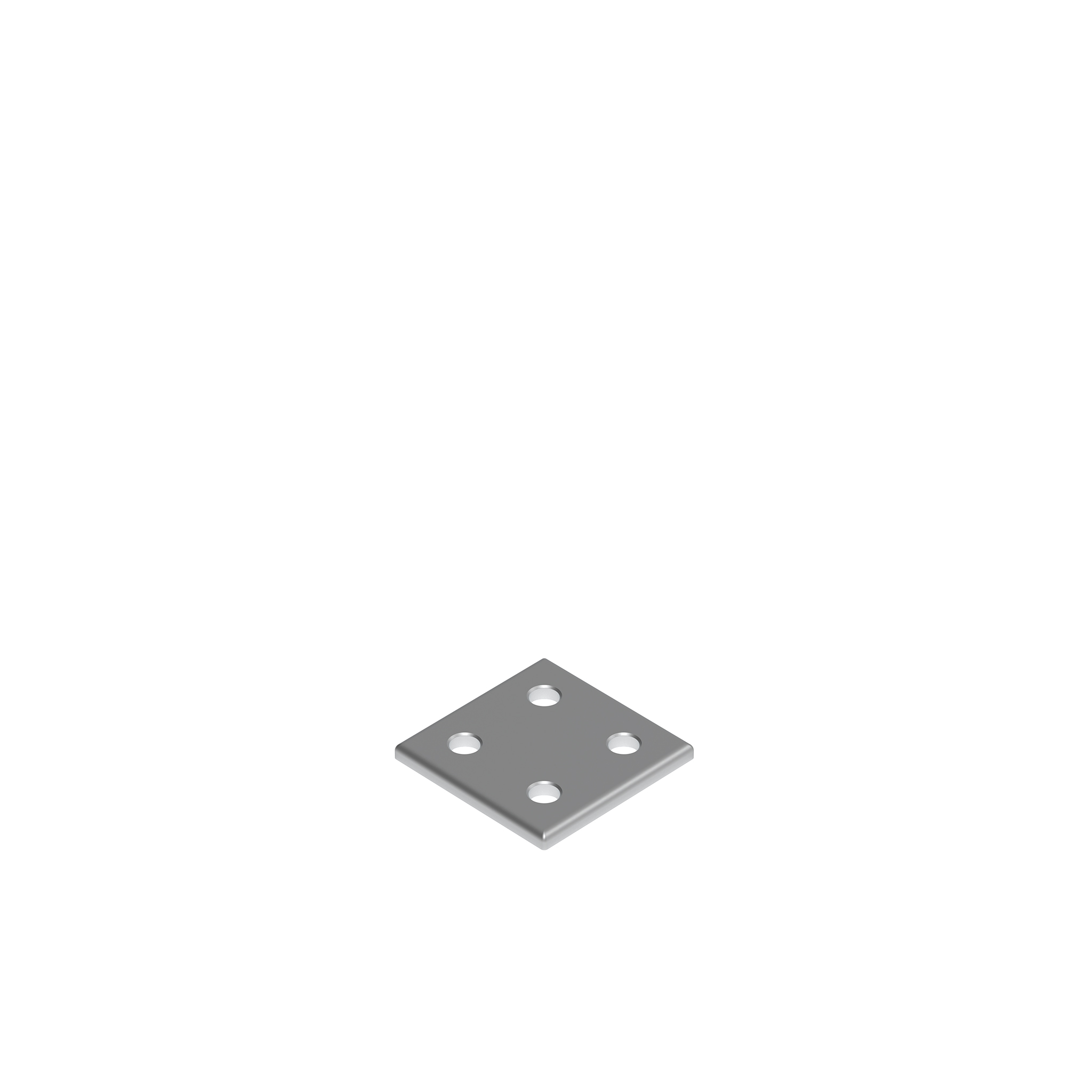 Connection Plate AL Quadrangular 4 Hole, 1 Slot Version 093VA5151 – product image