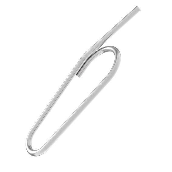 Trombone de fixation pour pochette