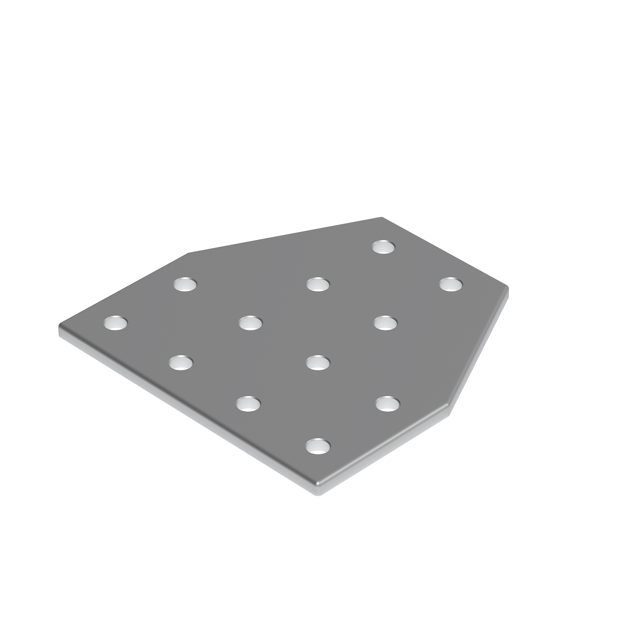 Connection Plate AL T 12 Hole, 2 Slots Version 093VT152152D – product image