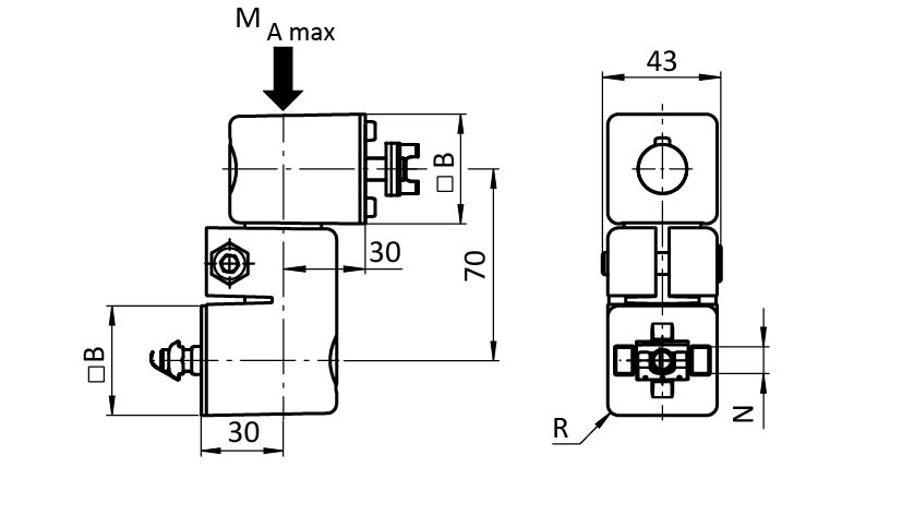 Adjustable Friction Joint B40L for System Arm (Set)