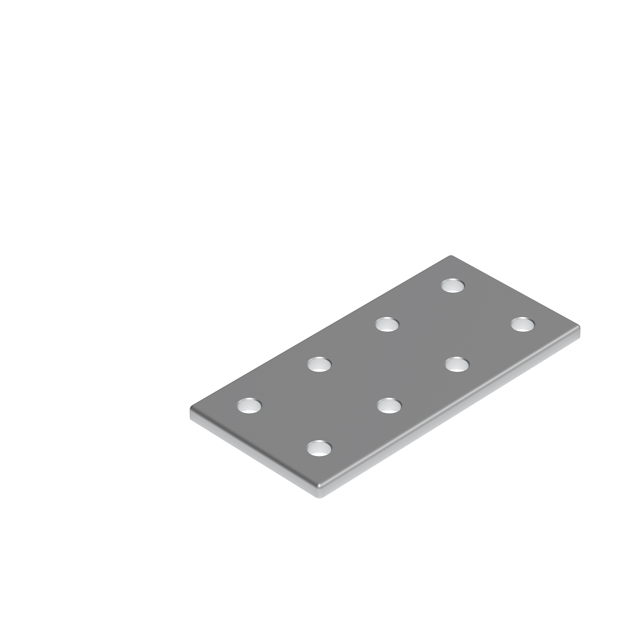 Connection Plate AL Rectangular 8 Hole, 2 Slots Version 093VD76152 – product image