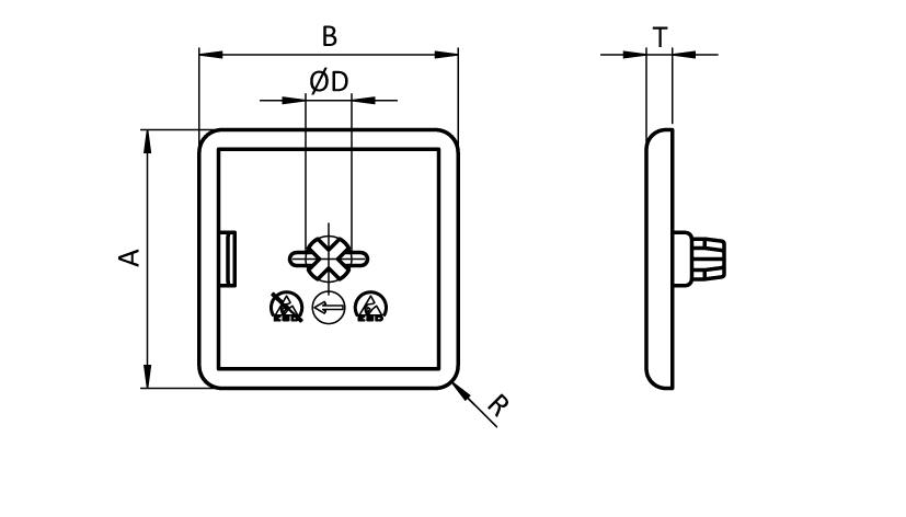 Cover Cap for 40 mm Modular Dimension