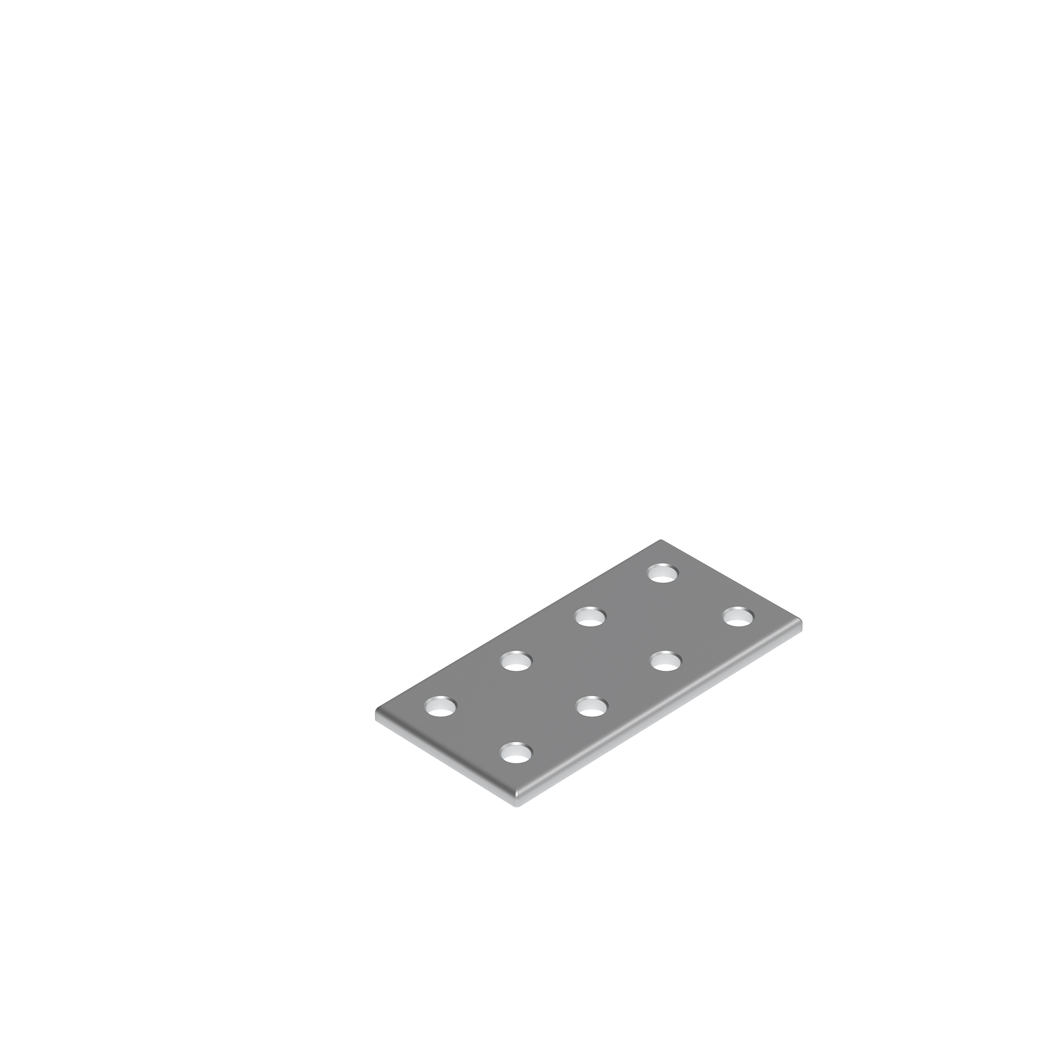 Connection Plate AL Rectangular 8 Hole, 2 Slots Version 093VD51102 – product image