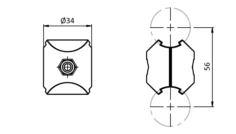 Parallel Connector D28 (Set)