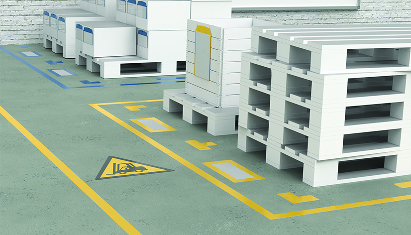 Caution Forklift Zone Floor Sign
