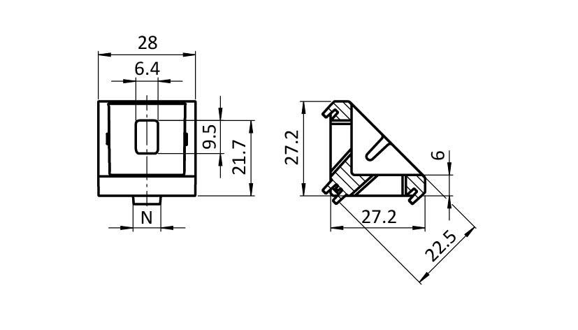 Alu Connection Angle 30