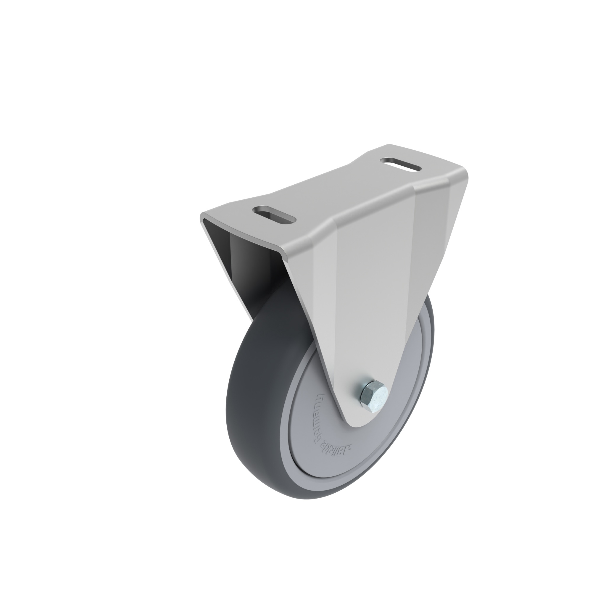 Rueda fija Ø 80 / 100 / 125 con placa de montaje 40 / 45 098F125U4045N – imagen del producto