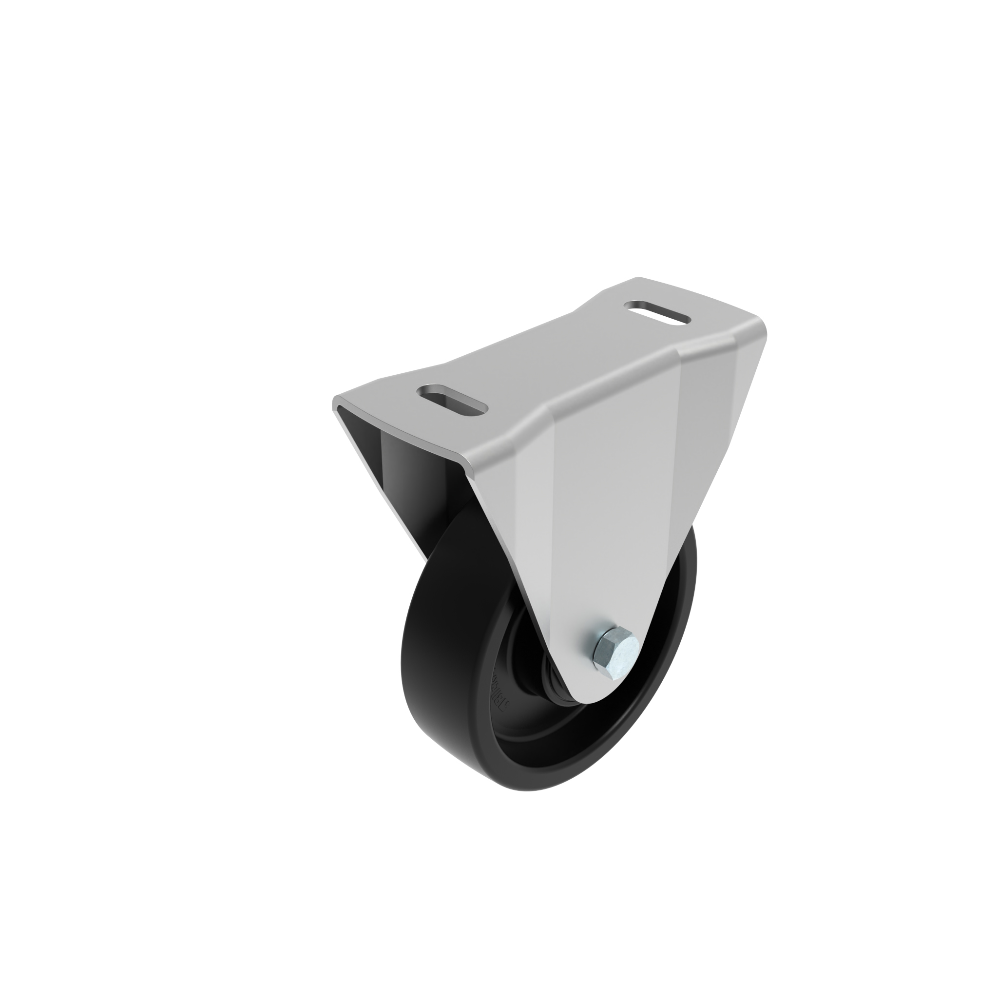 Rueda fija Ø 80 / 100 / 125 con placa de montaje 40 / 45 098F100A4045N – imagen del producto
