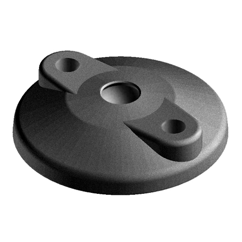 Base PA BDH for Swivel Feet, Ball Joint 15, Black