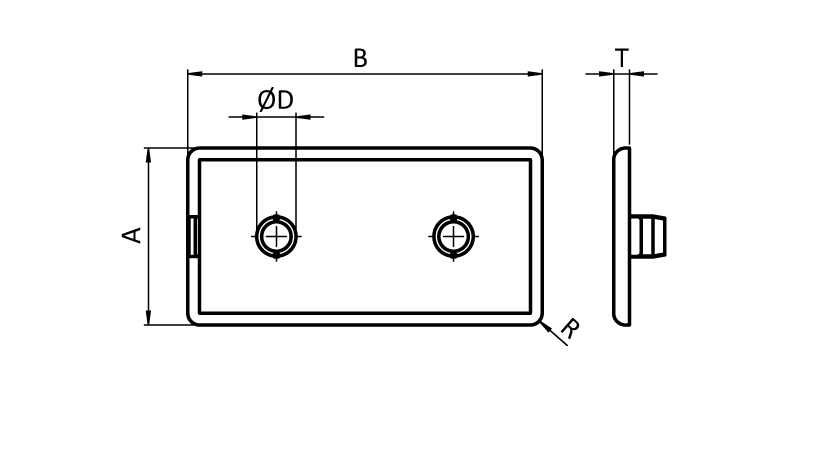 Cover Cap for 45 mm Modular Dimension
