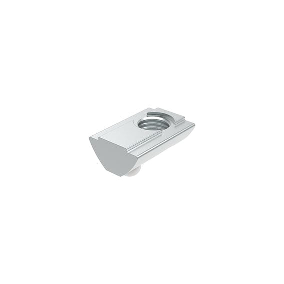 Roll-in T-slot Nut 13.5 x 7.2 mm short 19.0 mm with Spring Loaded Ball