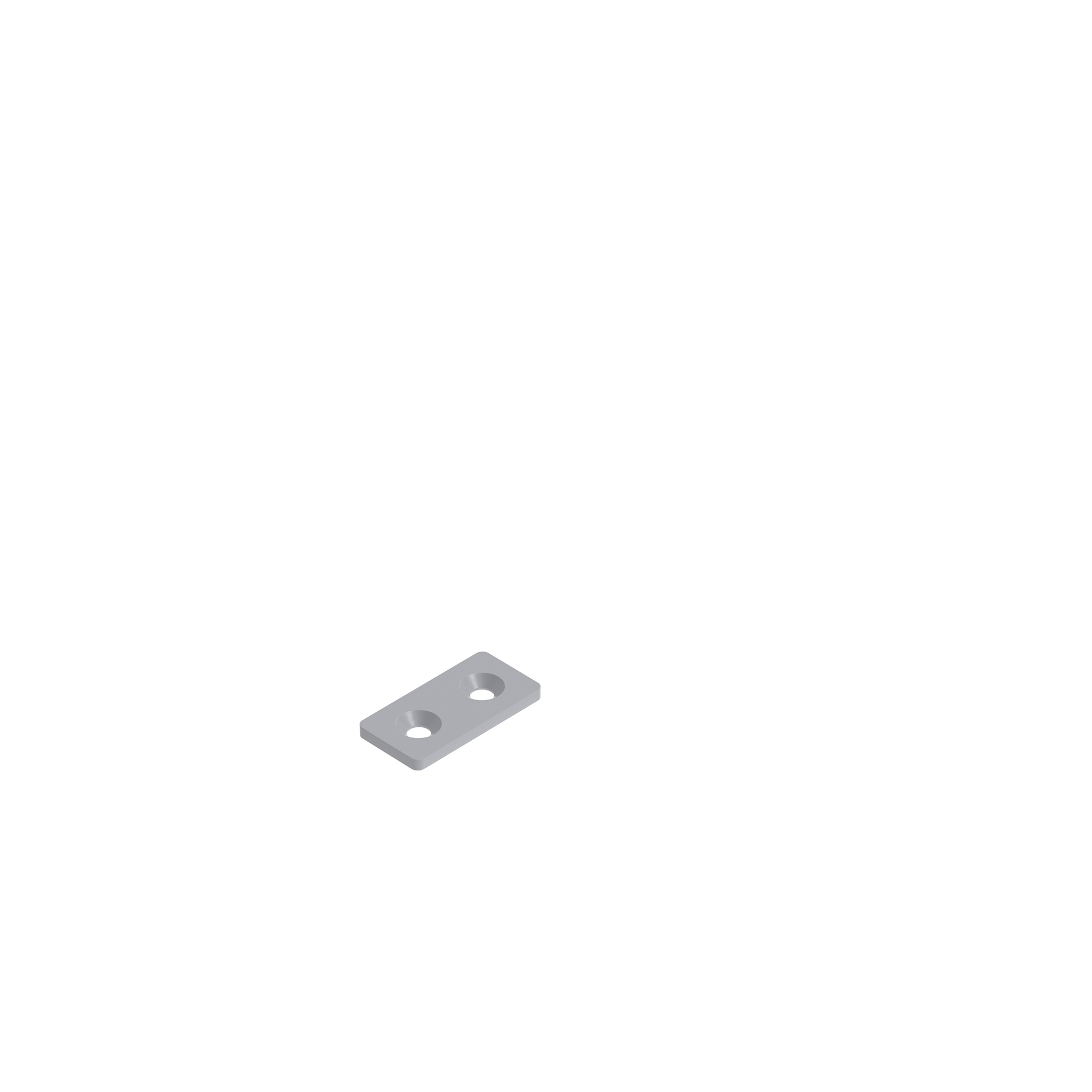 Verbinderplatte ST rechteckig 2-Loch, 1 Nut 093V2040A – Produktabbildung