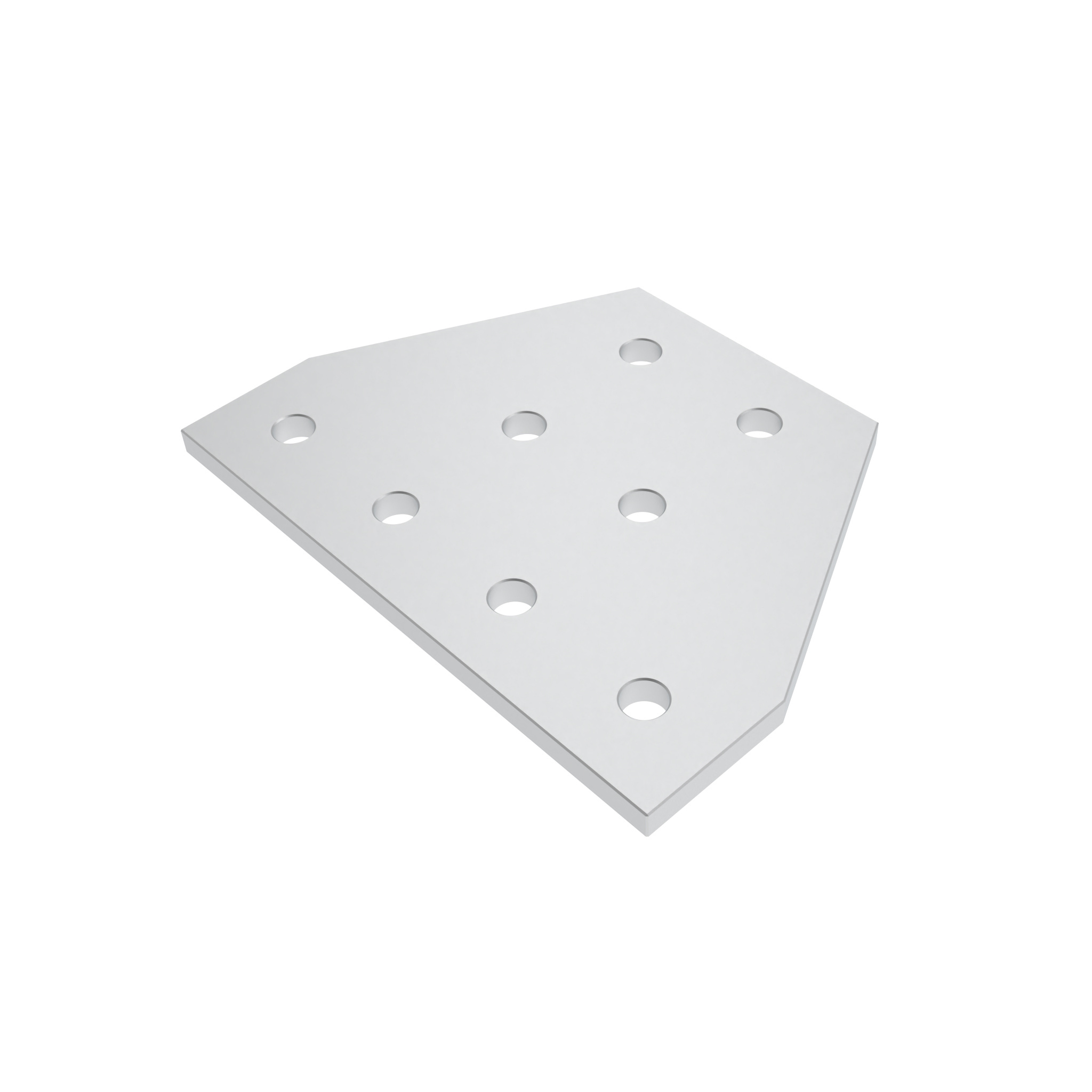 ECO Connection Plate AL T 8 Hole, 1 Slot x 2 Slots Version