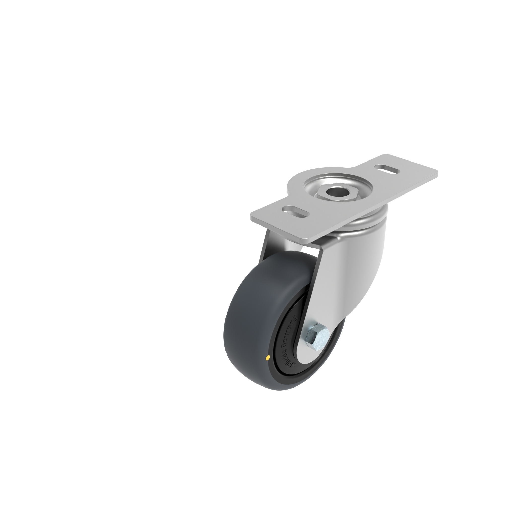 Rueda giratoria Ø 80 / 100 / 125 con placa de montaje 40 / 45 098S080U4045NESD – imagen del producto