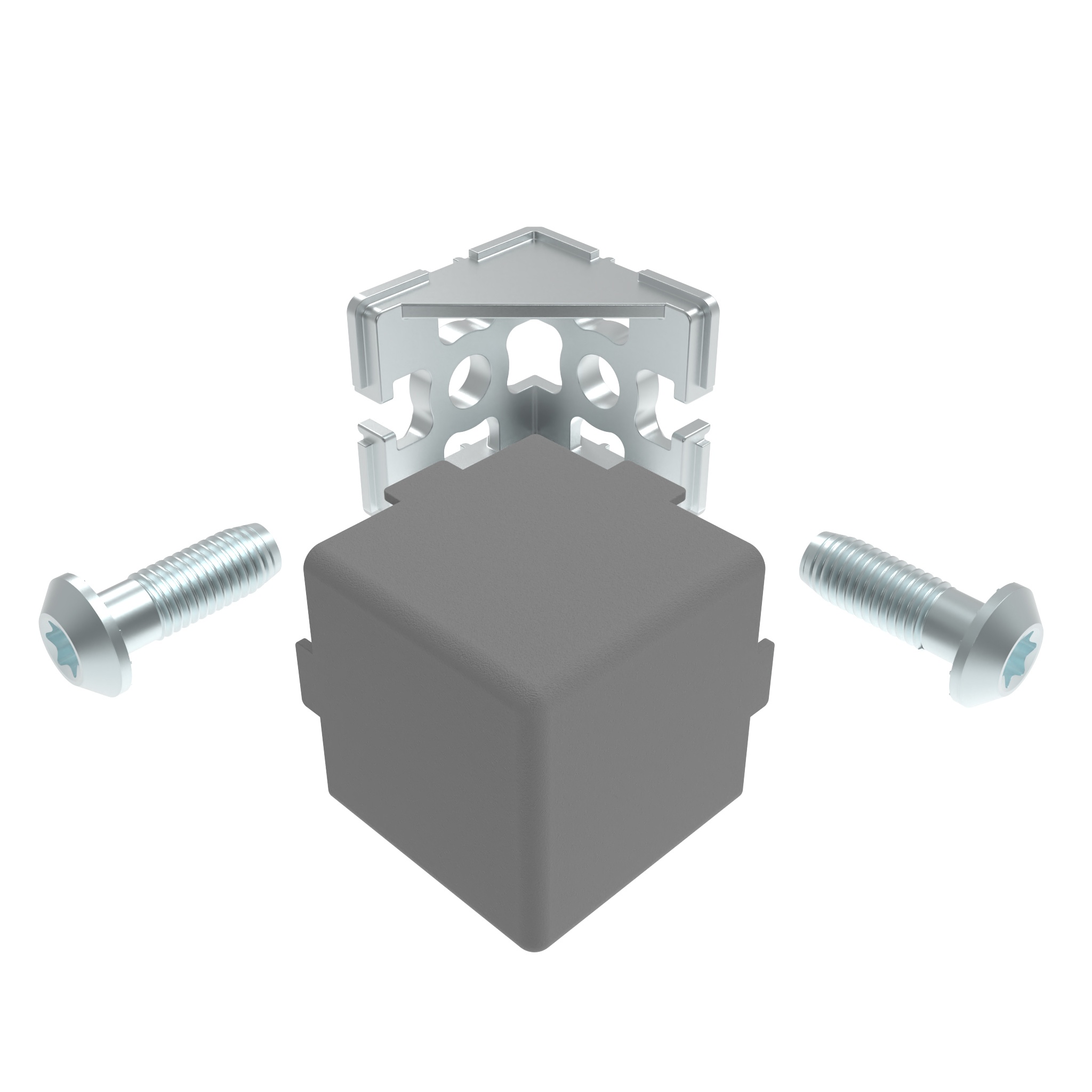 Corner Connector 45, 2D with Cable Passage (Set) – product image