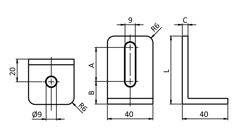 Steel Connection Angle 40 EH