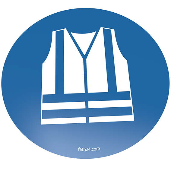 Pictogramme de sol "port du gilet de sécurité obligatoire" – image du produit