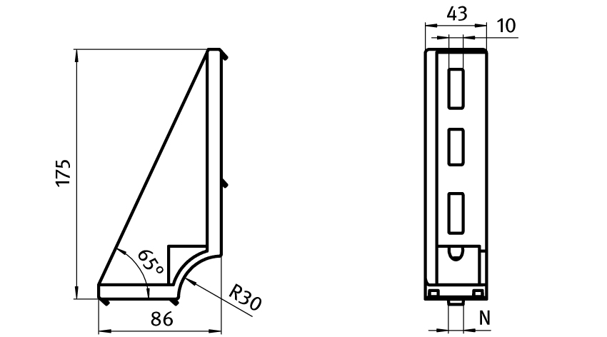 Soporte de piso AL 45
