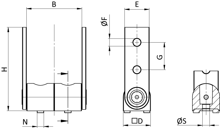 Pivot Joint 180°, 2 Slots