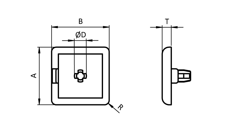 Cover Cap for 25.4 mm - 1" Modular Dimension