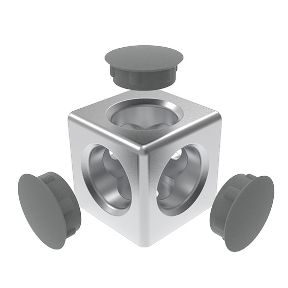 Cube Connector 25 - 1", 3D